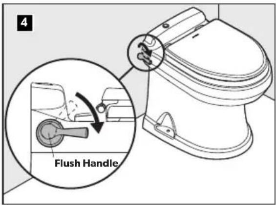 DOMETIC VacuFlush 4806 - Using the flush handle (4700 models only) - 2