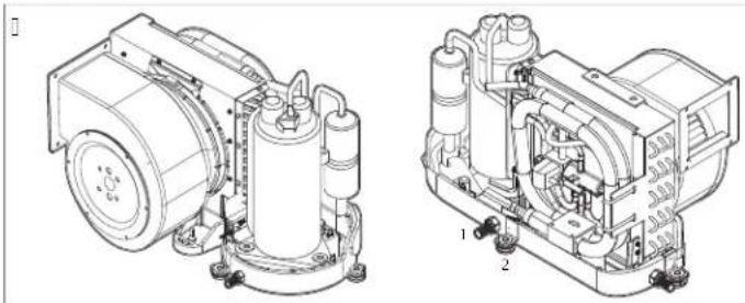 DOMETIC DCU - 7/) !Instala1iSn de los soportes de montaVe y de la pOrga de londensado - 2