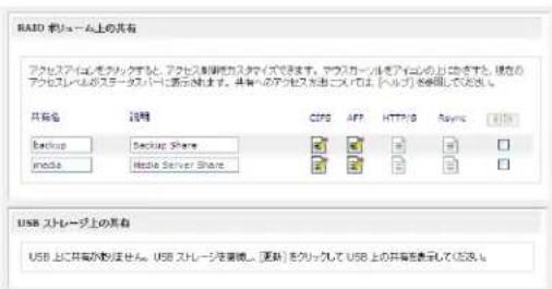 NETGEAR ReadyNAS RRP4420 - 共有の管理 - 2
