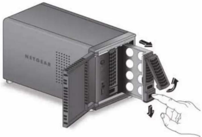 NETGEAR ReadyNAS R20442D - > 3.5 ネンチの HDDを交換する: - 1