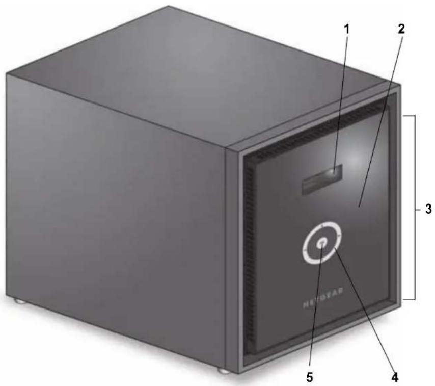 NETGEAR ReadyNAS R20221D - 前面と側面 - 1