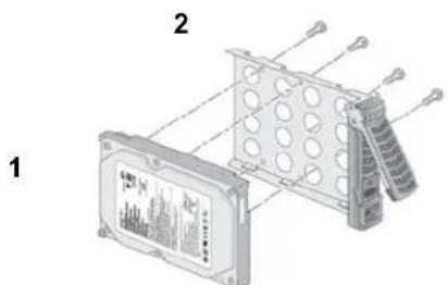 NETGEAR ReadyNAS RDX4410 - Pour remplacer le disque : - 1