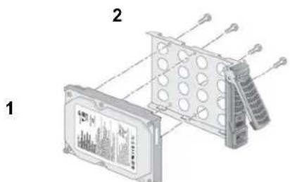 NETGEAR ReadyNAS RDP6610200 - Pour remplacer le disque : - 1