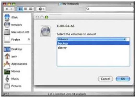 NETGEAR ReadyNAS RRP4410 - Bonjour による AFP 共有のアクせス - 2