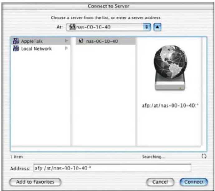 NETGEAR ReadyNAS RRP4410 - Mac OS 9 从而共有にアクセスする - 1