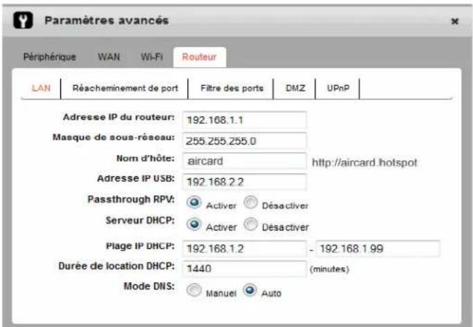 NETGEAR AirCard 763S - Configuration des options LAN du routeur - 1