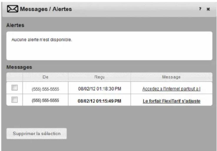 NETGEAR AirCard 763S - Affichage des messages/alertes - 1