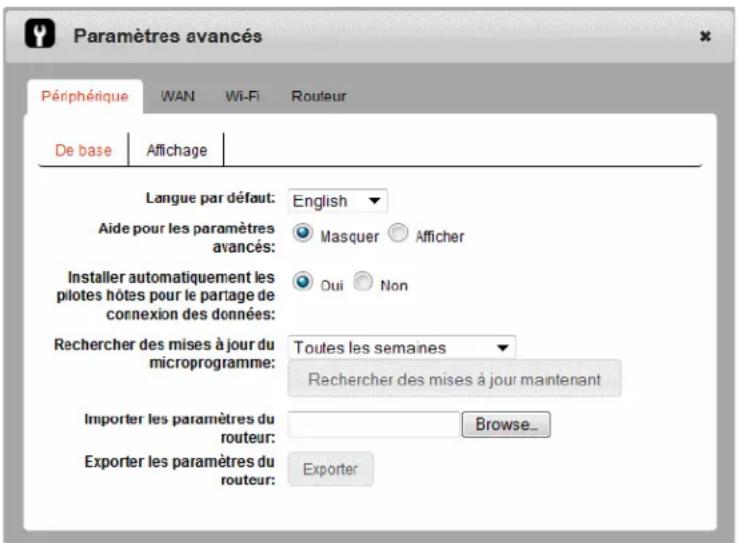 NETGEAR AirCard 763S - Exportation/importation des options du routeur - 2