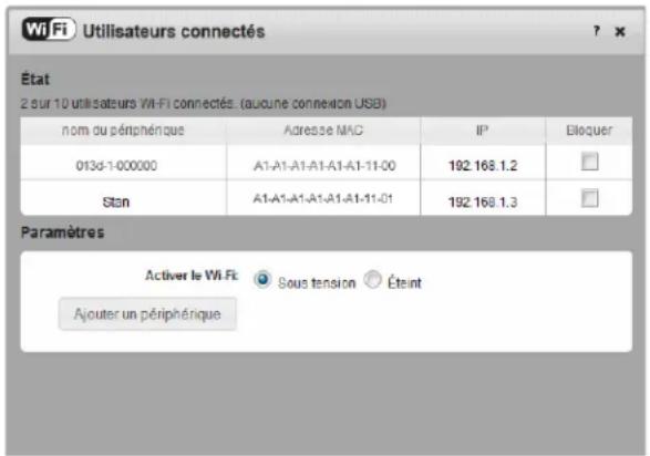 NETGEAR AirCard 763S - Affichage/blocage des utilisateurs connectés - 1