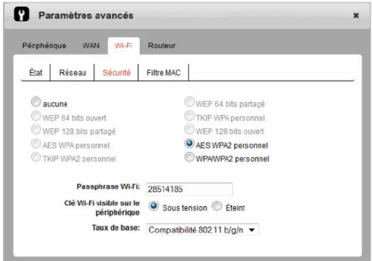 NETGEAR AirCard 763S - Définition des options de sécurité Wi-Fi - 1