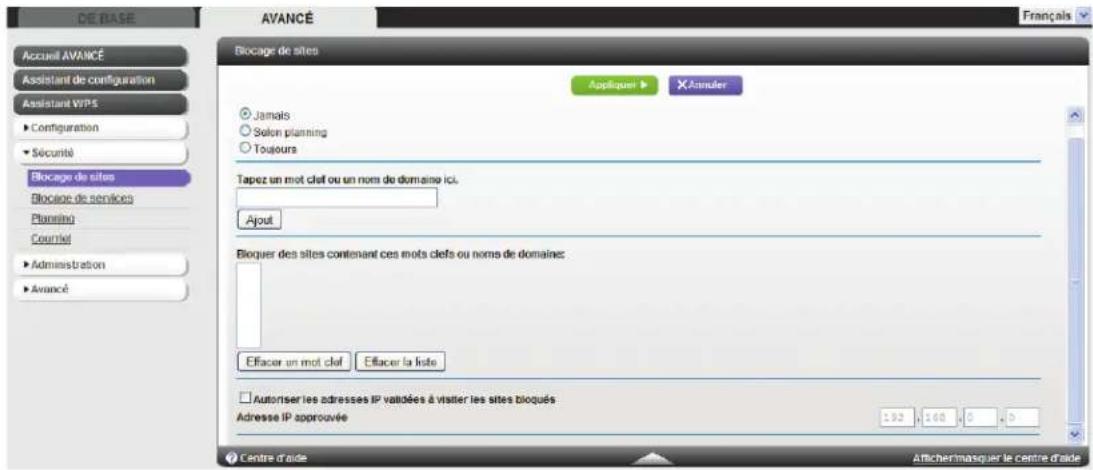 NETGEAR MBR1516 - Blocage par mot clef du traffic HTTP - 1