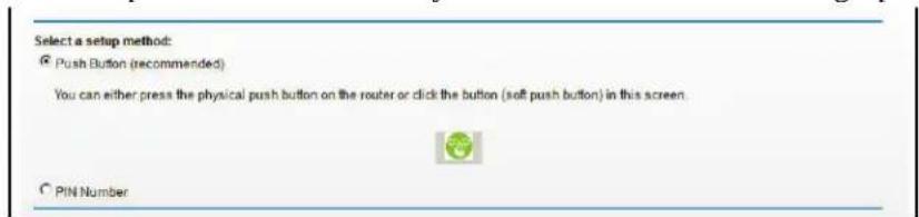 NETGEAR MBR1516 - Select either Push Button or PIN Number. - 1