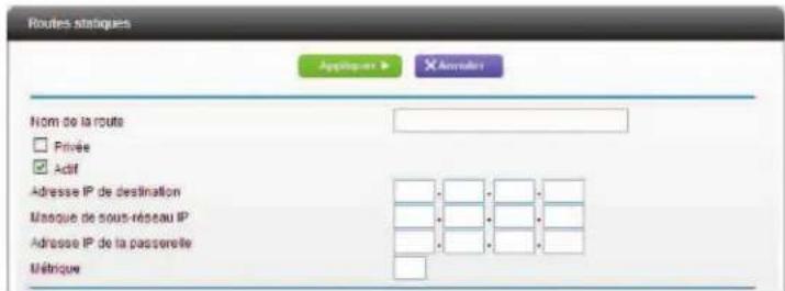 NETGEAR MBR1516 - Pour configurer une route statique : - 2