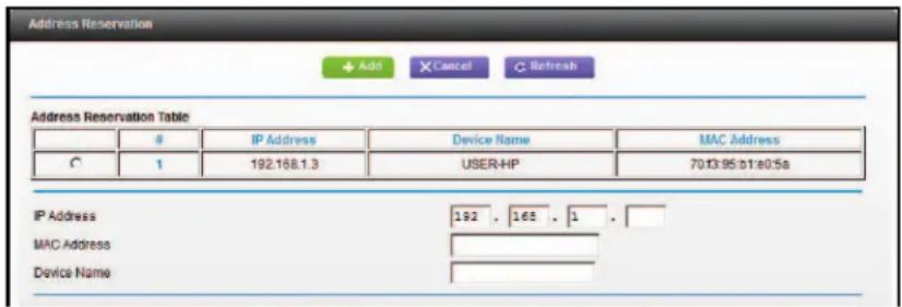 NETGEAR MBR1516 - To reserve an IP address: - 1