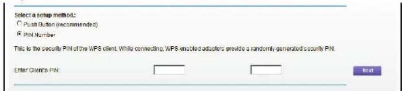 NETGEAR MBR1516 - Select either Push Button or PIN Number. - 2
