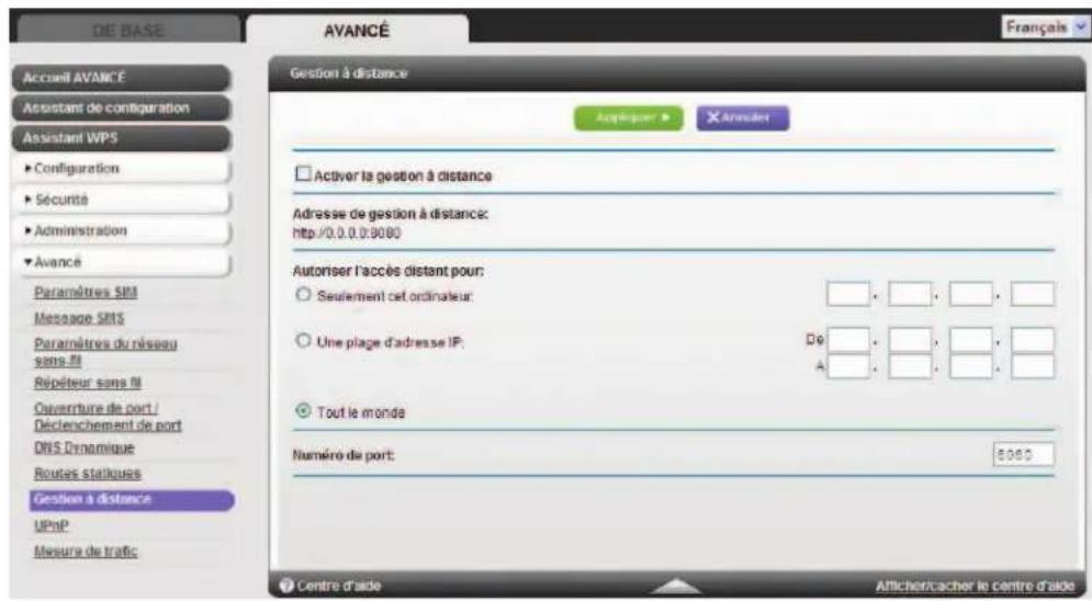 NETGEAR MBR1516 - Pour configurer la gestion à distance: - 1