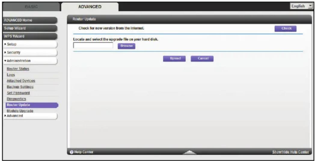 NETGEAR MBR1516 - To check for new firmware and update your router: - 1