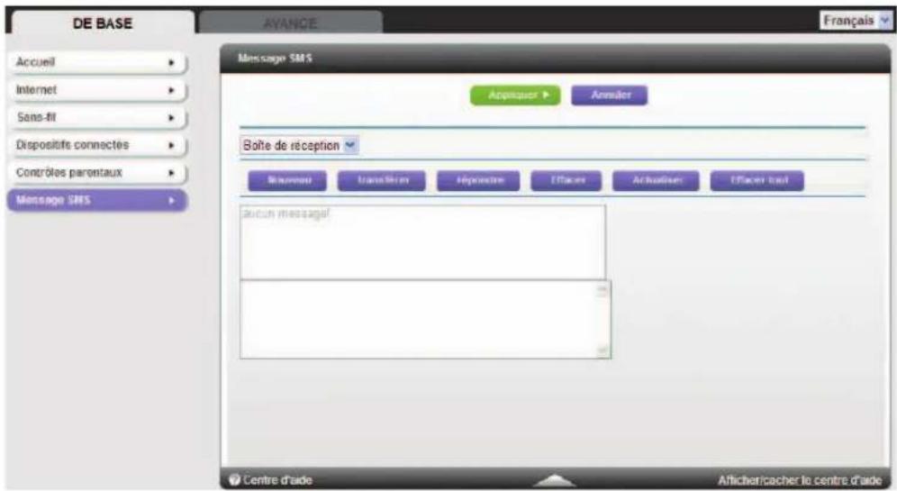 NETGEAR MBR1516 - Pour afficher les nouveaux messages SMS : - 1