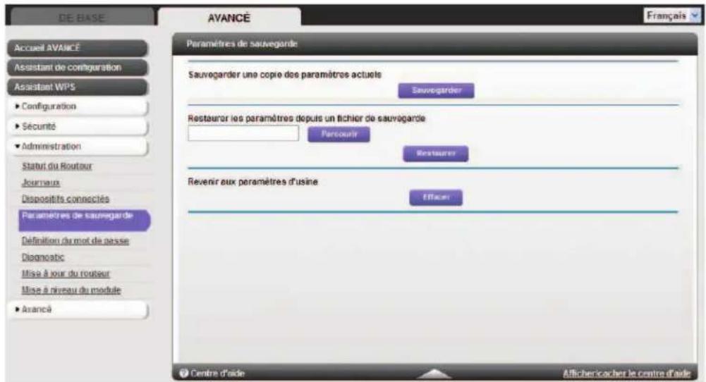 NETGEAR MBR1516 - Pour sauvégarder les paramètres de configuration du routeur : - 1