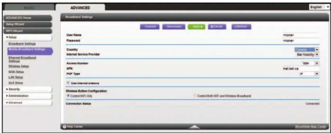 NETGEAR MBR1516 - To configure your mobile broadband account access: - 1