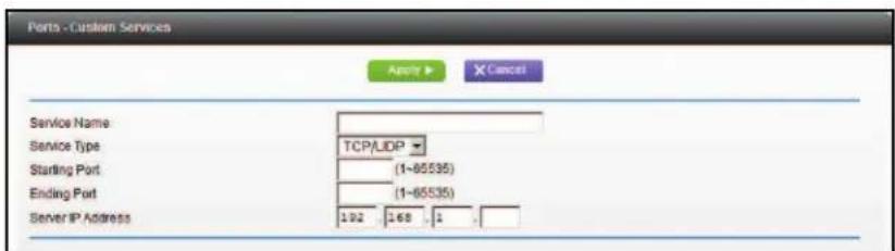 NETGEAR MBR1516 - To add a custom service: - 1