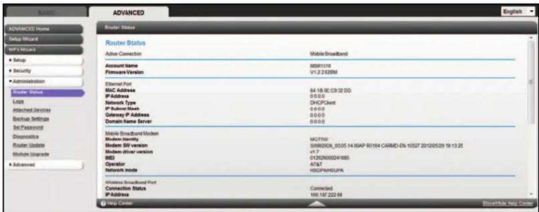 NETGEAR MBR1516 - To view router status and usage information: - 1