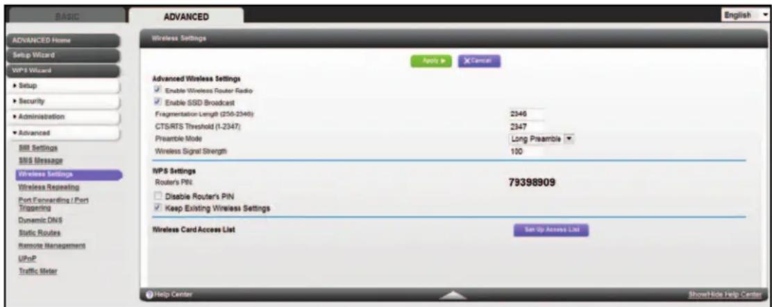 NETGEAR MBR1516 - Wireless Settings - 1