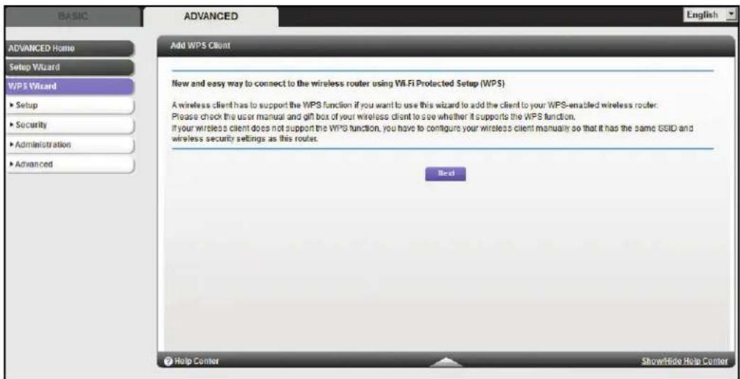 NETGEAR MBR1516 - To use the WPS Wizard: - 1