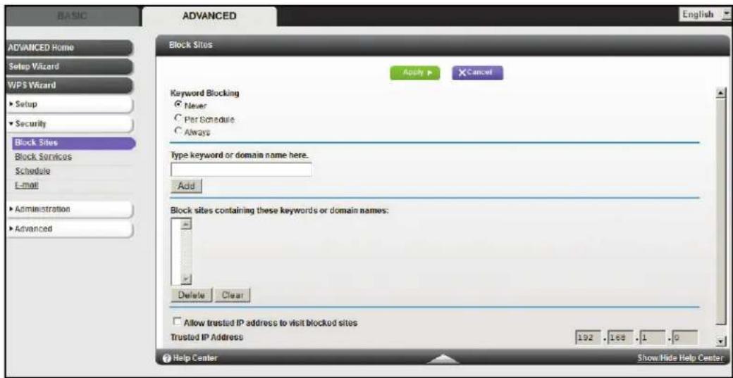 NETGEAR MBR1516 - Keyword Blocking of HTTP Traffic - 1