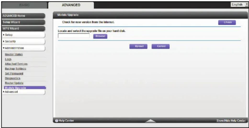 NETGEAR MBR1516 - To check for new firmware and update your router: - 1