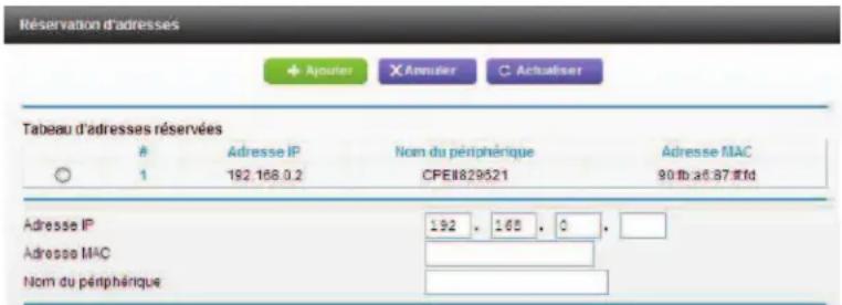 NETGEAR MBR1516 - Pour réserver une adresse IP : - 1