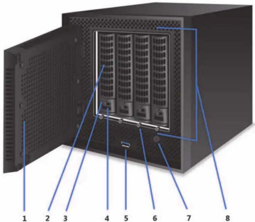 NETGEAR ReadyNAS RN422 - 前面と側面 - 2