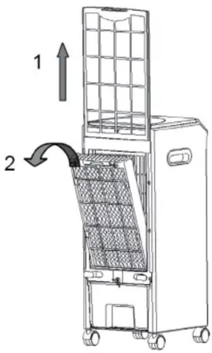 OneConcept MCH1 V2 - Ausbau des Wabenverdunsters für Reinigungszwecke - 1