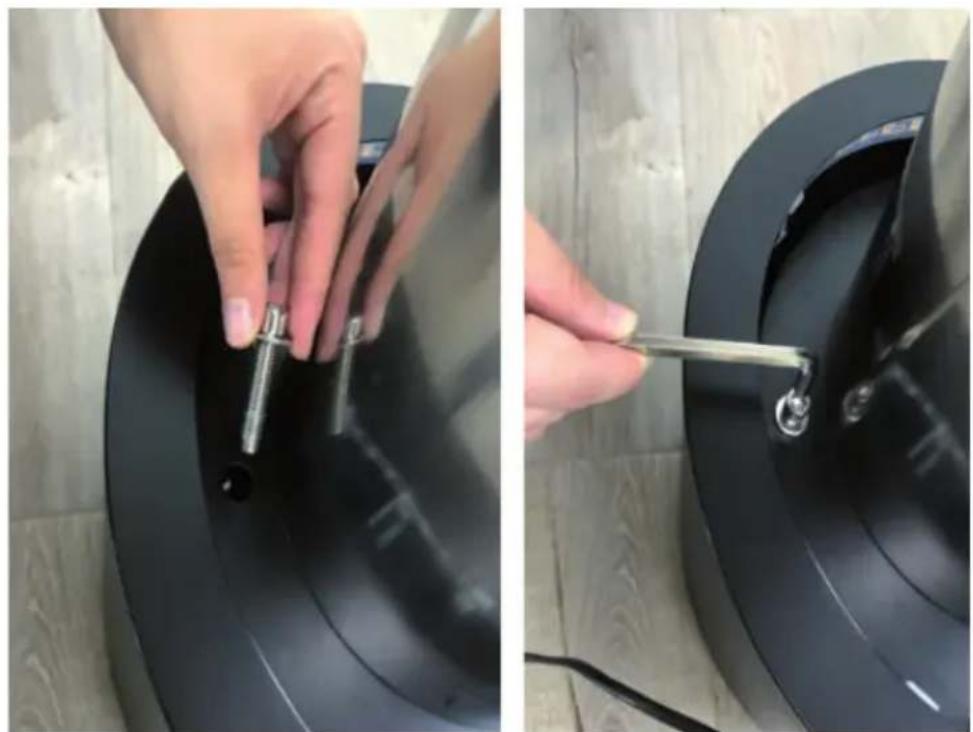 Blumfeldt Ayana - 8: Fix the fountain attachment to the fountain basin with screws and gaskets. - 1