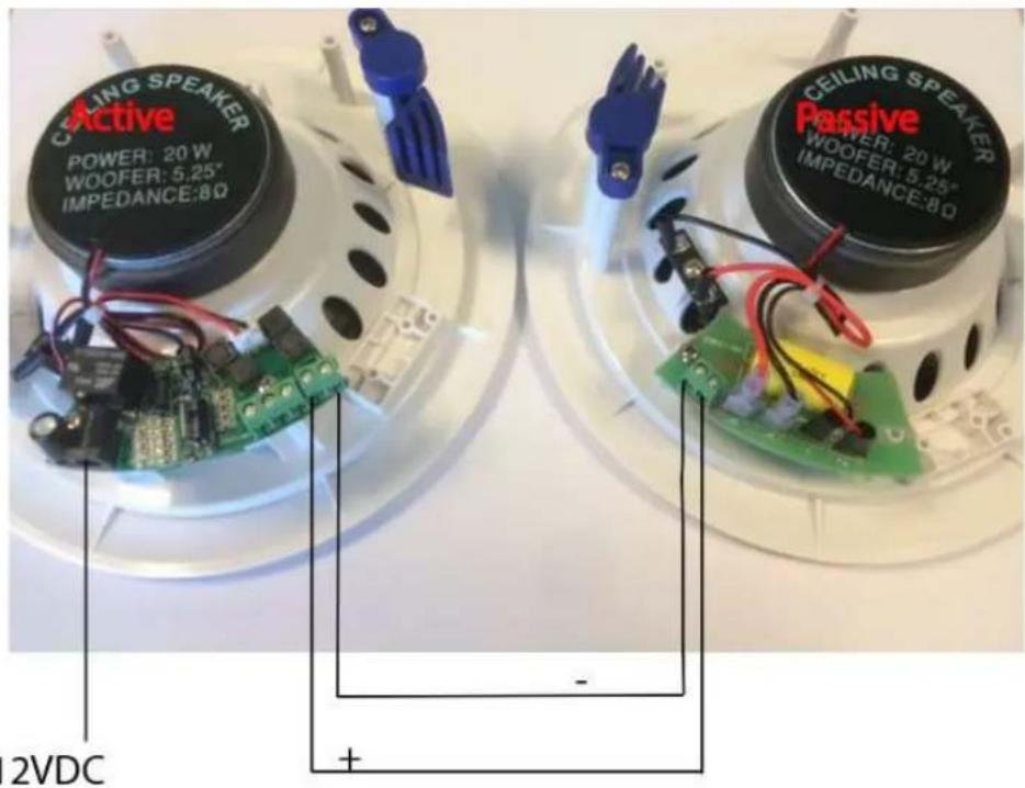 Ceiling SPEAKER POWER: 20 W WOOFER: 5.25° IMPEDANCE:8Ω Ceiling SPEAKER POWER: 20 W WOOFER: 5.25° IMPEDANCE:8Ω Passive WOOFER: 5.25° IMPEDANCE:8Ω 2VDC +