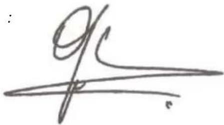 Handwritten signature or scribble on white background, possibly a signature or artistic mark