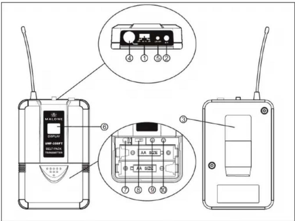Malone UHF450 - Pocket radio transmitter - 1