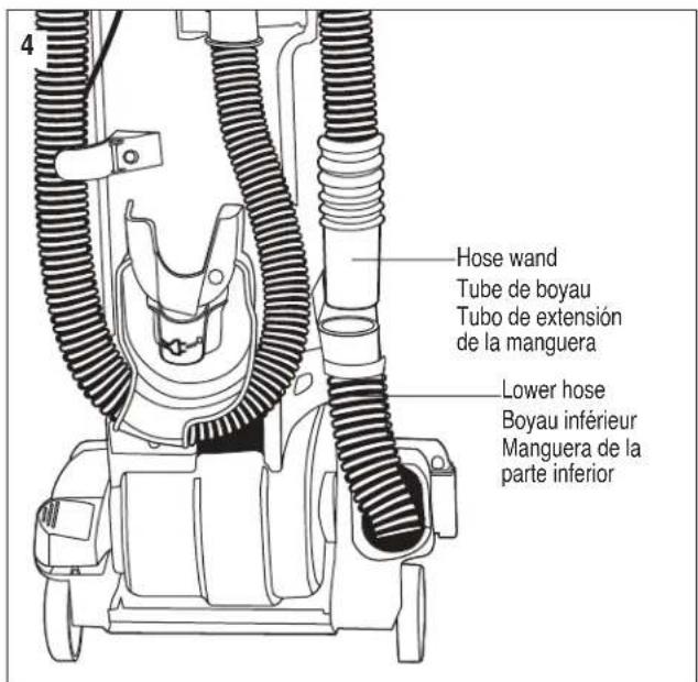 Sanitaire FORCE QuietClean SC5713D - How to clear a blockage / Comment débloquer l'aspirateur / Cómo despejar un bloqueo - 2