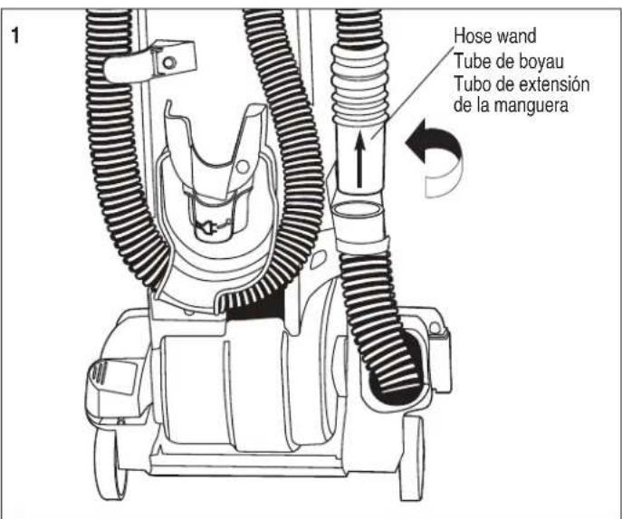 Sanitaire FORCE QuietClean SC5713D - How to clear a blockage / Comment débloquer l'aspirateur / Cómo despejar un bloqueo - 1