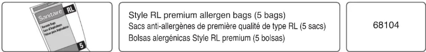 Sanitaire EON QuietClean SC5500B - Pour commander des pieces d'origine Sanitaire · Pida repuestos Sanitaire genuinos - 1