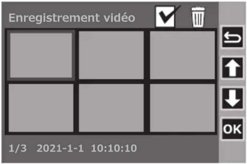 PIONEER VRECDH300D - Appuyez sur le bouton de fonction 2 ou 3 pour sélectionner le fichier, puis appuyez sur le bouton de fonction 4. - 1