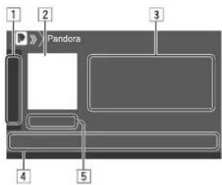 KENWOOD DDX26BT - Informations de lecture et utilisation des touches - 1