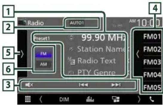KENWOOD DDX57S - Utilisation de base de la radio - 1