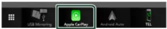 KENWOOD DDX57S - Basculez vers l'écran Apple CarPlay pendant l'écoute d'une autre source - 1
