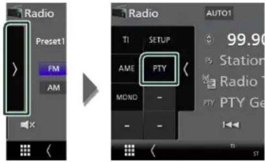 KENWOOD DDX57S - Recherche par type de programme (syntoniseur FM uniquement) - 1