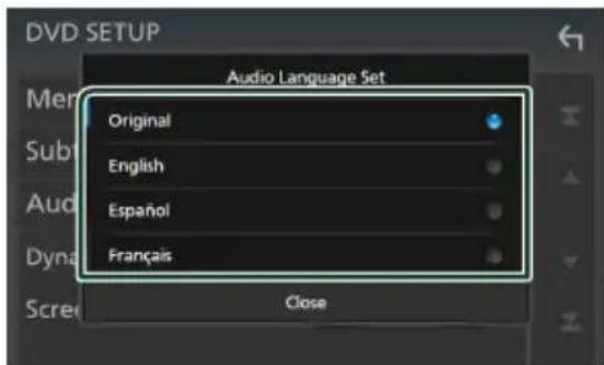 KENWOOD DDX57S - Configuration de la langue - 1