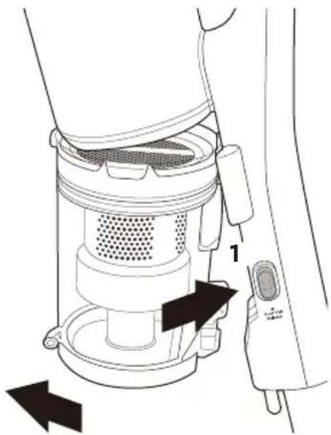 MIDEA MCS2025GB - Storing the cordless stick vac with the wall mount - 6