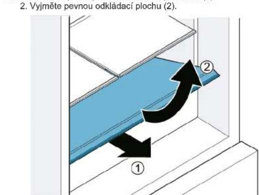 SIEMENS KF96RSBEA - Vyjmuti pevné odkladaci plochy - 1