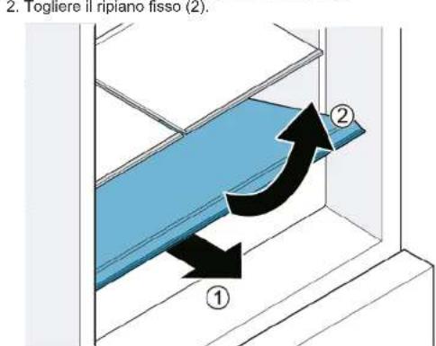 SIEMENS KF96RSBEA - Smontaggio del ripiano fisso - 1