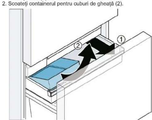 SIEMENS KF96RSBEA - Demontarea recipientului pentru cuburi de gheata - 1